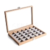 Rectangle Wooden Jewelry Presentation Boxes with 24 Compartments PW-WG90817-06-1