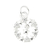 925 Sterling Silver Micro Pave Clear Cubic Zirconia Star Ring Charms STER-S011-05S-1