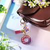 Alloy Resin Butterfly Keychains KEYC-TADJ0002-02G-O-5