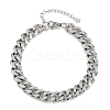 3Pcs 3 Styles 304 Stainless Steel Chain Bracelet Set BJEW-F505-01P-5
