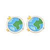 Space Planet Alloy Enamel Cabochons AL-CBA1A6F-07KCG-J-1