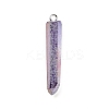 Electroplated Natural Quartz Pendants G-P315-B01-01P-1