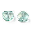 Transparent Spray Painted Glass Beads GLAA-R211-02-B05-2
