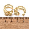 Brass Micro Pave Cubic Zirconia Cuff Earrings LS-EJEW-D328-06G-02-5