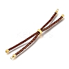 Braided Cotton Cord Slider Bracelet Making MAK-R001-01G-04-2
