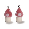 Flocky Opaque Resin Pendants RESI-I335-01P-12-2