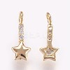 Brass Micro Pave Cubic Zirconia Charms KK-P157-06G-NF-2