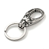 Tibetan Style 316 Surgical Stainless Steel Fittings with 304 Stainless Steel Key Ring FIND-Q101-09AS-03-2