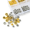 140Pcs 6 Styles Tibetan Style Alloy Spacer Beads FIND-FS0002-51-3