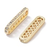 Brass Micro Pave Clear Cubic Zirconia Multi-Strands Links KK-B082-16G-1