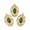 Synthetic Malachite Pendants STAS-P380-18G-02-1