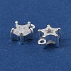 Brass Micro Pave Cubic Zirconia Charms KK-C155-09S-01-3