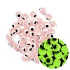 Luminous & Printed Opaque Acrylic Beads LACR-G050-01C-1