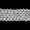Transparent Electroplate Glass Beads Strands GLAA-F029-2mm-D13-1