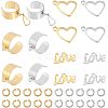 DIY Love Charm Cuff Ring Making Kit STAS-UN0039-60-1