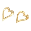 Heart Rack Plating Brass Stud Earrings for Women EJEW-S325-04G-2