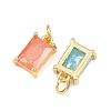 Brass & Glass Pendants KK-Q085-15G-2