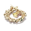 Colorful Christmas Wreath with Bell Enamel Pin with Rhinestone LS-JEWB-A004-07G-3