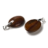 Natural Tiger Iron Pendants G-Z055-03P-21-2