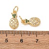 Brass Micro Pave Cubic Zirconia Charms ZIRC-I038-12G-3