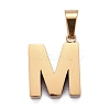 Ion Plating(IP) 304 Stainless Steel Letter Pendants STAS-H127-M-G-2