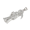 Brass Micro Pave Cubic Zirconia Pendants KK-R230-11P-2