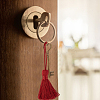 24Pcs 12 Colors Polycotton Tassel Pendants Hanging with Tibetan style Alloy Pendant FIND-GO0002-85-5