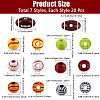 140Pcs 7 Styles Sport Opaque Acrylic Beads MACR-PA0001-08-2