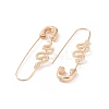 Alloy Safety Pin with Snake Hoop Earrings for Women LS-EJEW-E176-01KCG-3