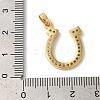 Rack Plating Brass Clear Cubic Zirconia Pendants KK-Z056-21G-3