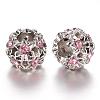 Alloy Glass Rhinestone European Beads PALLOY-N0116-009-2