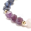 7 Chakra Natural Mixed Stone Beads Bracelet for Women BJEW-JB07417-3
