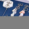 10Pcs Alloy Keychain Clasps KEYC-SC0001-80B-7