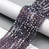 Transparent Electroplate Glass Beads Strands EGLA-A039-T4mm-A04-4