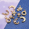 10Pcs 5 Style Brass Micro Pave Clear Cubic Zirconia Pendants ZIRC-BT0001-01G-4
