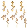 12Pcs 4 Style Brass Micro Pave Cubic Zirconia Pendants ZIRC-SZ0003-54-1