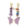 Butterfly Alloy Enamel Pendants Decoraiton HJEW-JM01637-03-1