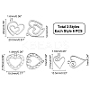 18Pcs 3 Style 201 Stainless Steel Pendants STAS-DC0007-47-4
