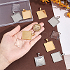 DIY Blank Square Pendant Making Kit DIY-UN0005-45-4