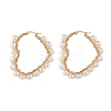 Natural Pearl Wire Wrapped Heart Big Hoop Earrings for Women EJEW-JE04796-02-1