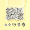 80Pcs 5 Styles Tibetan Style Zinc Alloy Charms TIBEP-FS0001-38-7