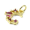 Brass Micro Pave Cubic Zirconia Pendants KK-H475-15G-04-2