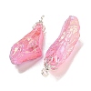 Electroplated Raw Rough Natural Quartz Crystal Big Pendants G-A229-02P-05-2