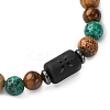 12 Constellations Natural Tiger Eye & Picture Jasper & Agate & Black Onyx Round Beaded Stretch Bracelets for Men Women WGB9E7C-02-3