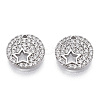 Rhodium Plated 925 Sterling Silver Micro Pave Cubic Zirconia Charms STER-T004-65P-2