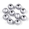 Spray Painted Round Natural Schima Wood Beads WOOD-A018-8mm-02-1