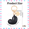 1Pc Imitation Leather Heart Keychain KEYC-CL0001-14A-2