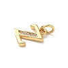 Brass Micro Pave Cubic Zirconia Charms KK-I382-03G-Z-2