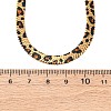 304 Stainless Steel Leopard Print Flat Snake Chain Necklaces for Women NJEW-A044-02B-G-01-5