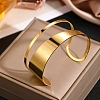304 Stainless Steel Cuff Bangles LS-BJEW-F521-01G-1